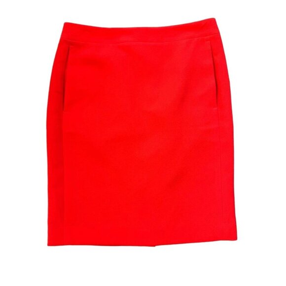 J.Crew Womens Pencil Skirt Red Size 0 Polyester - Picture 2 of 13